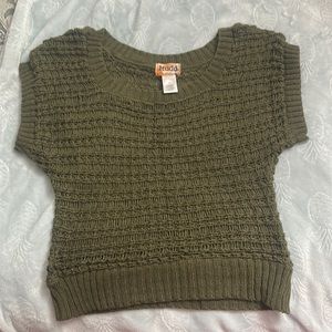 Olive green crochet top